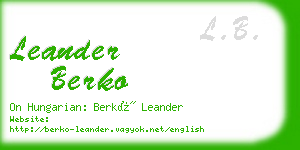 leander berko business card